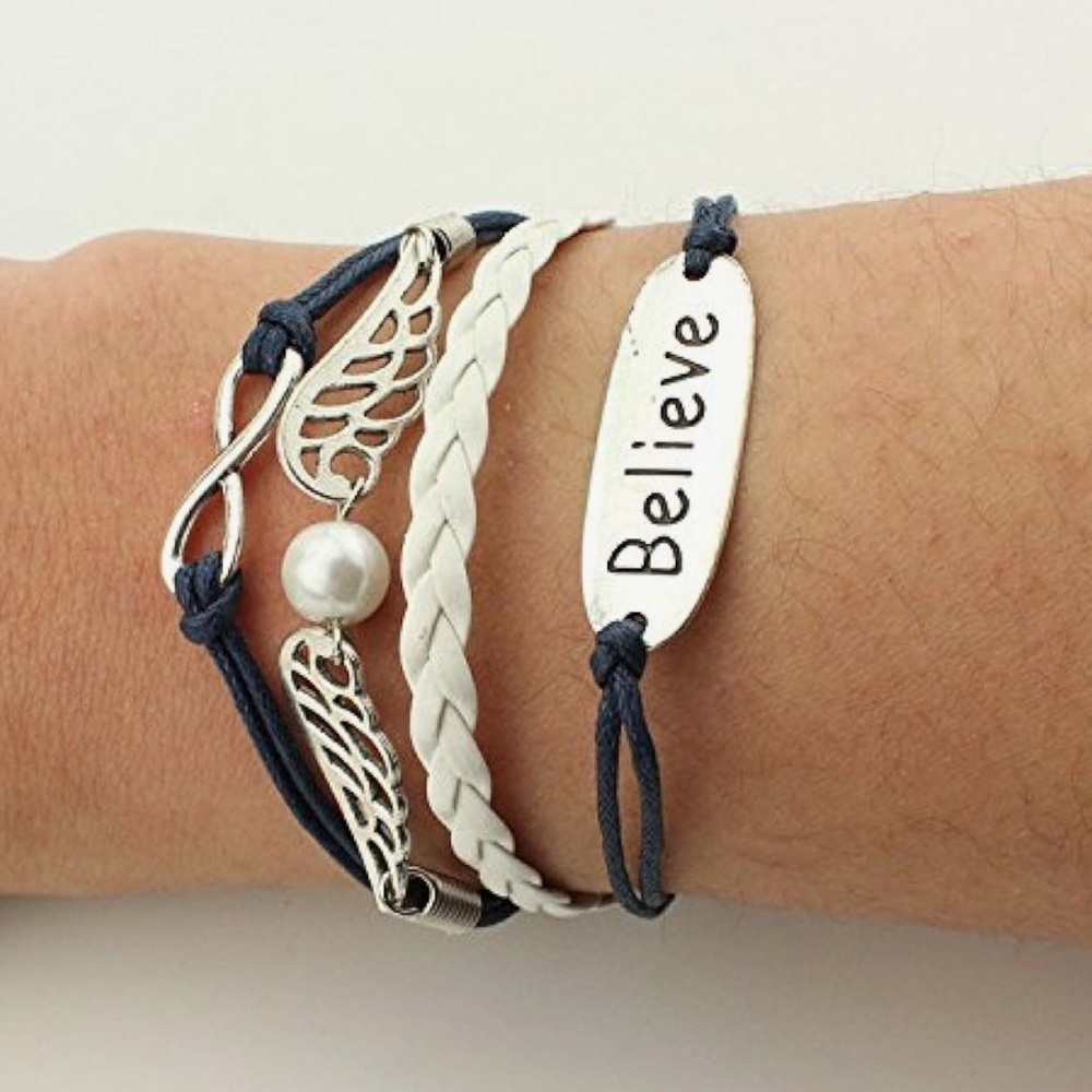 Believe Woven Braided Bracelet